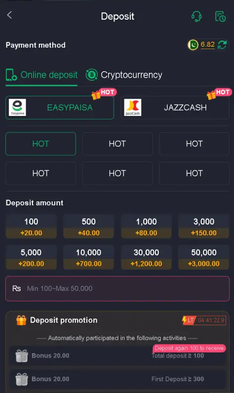 BetAA Game APK interface showing cash rewards and earning system in Pakistan